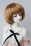 JD256 7-8inch 18-20CM Short BOBO Doll Wigs 1/4 MSD Synthetic Mohair BJD Hair 5 Colors Available (Golden Brown)