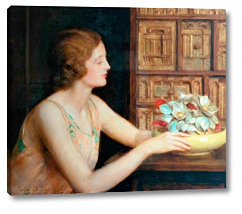 Mother of Pearl by John Collier - 15" x 18" Gallery Wrap Giclee Canvas Print - Ready to Hang