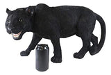 Ebros Gift Grand Scale Realistic Black Panther Cougar Prowling Statue 31" Long Wildlife Black Jaguar Ghost Forest Hunter Sculpture Home Garden Decorative Accent