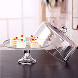 F Fityle 1/12 Acrylic Cake Stand Plate with Lid Transparent Dollhouse Miniature Food Tableware Furniture #1