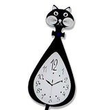 F Fityle 1:12 1 12 Scale Clock Dollhouse Miniatures Furniture Modern Cartoon Living Room Plastic Black Cat Clock, Dollhouse Wall Decor