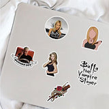 Buffy the Vampire Slayer TV Stickers 50PCS Halloween Decorations Cool Girl Buffy US TV Stickers Vinyl Waterproof Stickers for Laptop Bumper Water Bottles Computer Phone Hard hat Car Stickers and Decals car Stickers for Teen