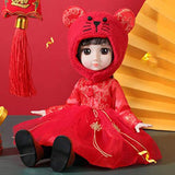 LoveinDIY 14.2 Inch BJD American Doll with Cloth Dress Up Girl Figure for DIY Customizing - Red Rat