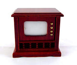 Dollhouse Miniature 1:12 Scale Mahogany T.v. SET #T3586