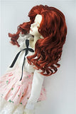 JD340 8-9inch SD Long Wave Synthetic Mohair Doll Wigs 21-23cm Italy Curly BJD Hair (Carrot, 7-8inch)
