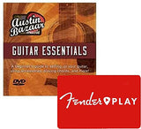 Fender Squier 3/4 Size Kids Mini Strat Electric Guitar Learn-to-Play Bundle w/ Amp, Cable, Tuner, Strap, Picks, Fender Play Online Lessons, and Austin Bazaar Instructional DVD - Brown Sunburst