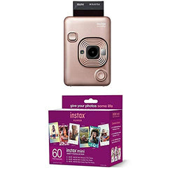 Instax Mini Liplay Hybrid Instant Camera - Blush Gold + w/60-pack