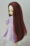 JD016 6-7'' 16-18CM Long Forest Straight Doll Wigs YOSD 1/6 Synthetic Mohair BJD Doll Accessories (Wine red)