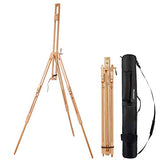 MEEDEN Tripod Field Painting Easel with Carrying Case - Solid Beech Wood Universal Tripod Easel Portable Painting Artist Easel, Perfect for Painters Students, Landscape Artists, Hold Canvas up to 34"