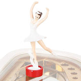 Simlug Rotating Dancing Girl Music Box, Delicate White Musical Box Romantic Gift for Christmas Wedding Birthday Valentine's Day Home Decor (S)