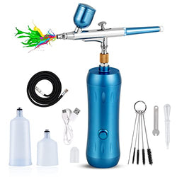 MEEDEN Mini Airbrush Kit with Compressor, Dual-Action Gravity Feed 0.5mm  Airbrush