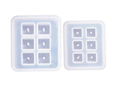 2pcs Cubic Silicone Bead Molds with Holes Square Resin Epoxy Mold for DIY Jewelry, Polymer Clay, Soap Making, Cabochon Gemstone Crafting Projects ,Diameter 12mm, 16mm per Cav (Cubic 2 in 1 set)