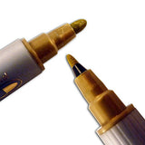 Kuretake Zig Memory System Twin Marker, Writer Metallic Colors, Gold (MS-8400-101)