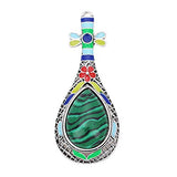 1pcs/lot Malachite Ethnic Style 66x28mm Lute Pendant with Natural Rose Quartzs Lapis Lazulis