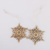 ORYOUGO Wood Snowflakes Shaped Hanging Embellishments Ornaments, Craft Star Heart Shape Slices Wood