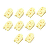10Pcs Cheese Bread Design Miniature Food Model Toys Dollhouse Scenery Decoration,Perfect DIY Dollhouse Toy Gift Set C
