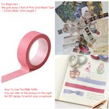 200pcs Scrapbooking Supplies, Vintage Journaling Stickers with Pink Washi Tape for Kids Teens Adults Scrapbook Aesthetic Bullet Journals Kit Craft Collage Embellishments Planners Notebook(Artistic)