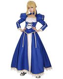 miccostumes Women's Blue Saber Cosplay Costume Outfit Top Skirt (S)