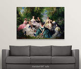 GREATBIGCANVAS Gallery-Wrapped Canvas Entitled Empress Eugenie (1826-1920) Surrounded by her Ladies-in-Waiting, 1855 by Franz Xaver Winterhalter 60"x40"