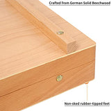 MEEDEN Large Studio Sketch Box Easel- Solid Beech Wood Universal Design Adjustable Tabletop Sketchbox Easel with Storage Box for Plein Air Artist, Art Students & Beginners
