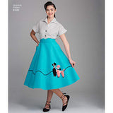 Simplicity US8446H5 1950's Vintage Fashion Women's Poodle Skirt Sewing Patterns, Sizes 6-14