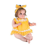Reborn Baby Dolls Girl, 22 Inch Realistic Newborn Baby Doll, Lifelike Baby Doll That Look Real, Adorable Vinyl Soft Body Weighted Reborn Toddler Gift for Age 3+