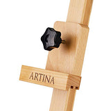 Artina Wooden Painting Easel Barcelona – Fold Up & Portable Lyre Style Paint Easel for Adults - A-Frame Easel Stand for Wedding Sign Floor Easel & Art Stand for Canvases up to 48”