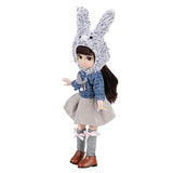 LoveinDIY 14.2 Inch BJD American Doll with Cloth Dress Up Girl Figure for DIY Customizing - Rabbit