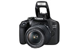 Canon EOS 2000D DSLR Camera and EF-S 18-55 mm f/3.5-5.6 IS II Lens, Black