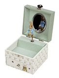 Trousselier Pierre Rabbit Musical Treasure Box/Jewellery Ideal Gift for Children Lullaby Music by Mozart Green