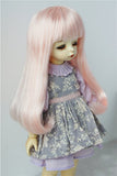 Wigs Only! JD319 6-7inch 16-18CM 1/6 YOSD Wigs Synthetic Mohair Long Slight Curly BJD Hair (Pink)