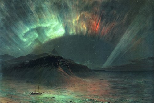 Aurora Borealis by Frederic Edwin Church - 16" x 24" Premium Canvas Print