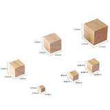 Arroyner 150pcs Different Sizes Wood Cube Square Blank Wood Blocks for Puzzle Making, Crafts, and DIY Projects