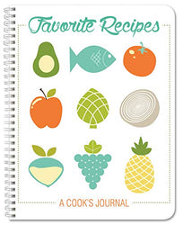 BookFactory Recipe Book/Recipe Journal/Notebook/Blank Cook Book - 120 Total Recipe Pages (8.5" X 11") 60 Individual Recipes, Translux Cover, Wire-O Binding (JOU-120-7CW-PP-(RecipeJournal))