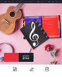Wangyiqian Music Folder Document Organizer File Paper Storage Folder Sheet Music Holder File Portfolio Organizer for Choirs Student Teacher Musician (black)