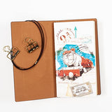 Conquest Journals Harry Potter Travel Journal, Vegan Leather, 3 Inserts, 5 Bands, 2 Antiqued Binder Clips and Zipper Pouch. Designed For Everyday, Both Work and Play
