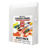 NEXCOVER Painting Canvas Panels, 32 Multi-Pack 5x7,8x10,9x12,11x14 Inch, 100% Cotton, Primed Blank White Canvases, MDF Board,Acid-Free, Non-Toxic,Artist Canvas for Acrylic, Oil, Tempera, Gouache Paint