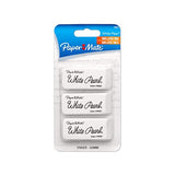 Paper Mate White Pearl Erasers, Large, 3 Count (70624)