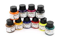 Liquidraw Acrylic Inks for Artists Set of 10 Ink Set 35ml Professional for Painting, Drawing, Paints, Art, Brushes