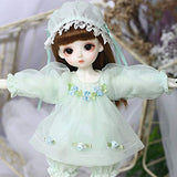 MEESock BJD Doll 26 cm Movable Jointed SD Doll 3D Eyes Long Hair 1/6 Fashion Dolls DIY Kids Toys for Girls Gift