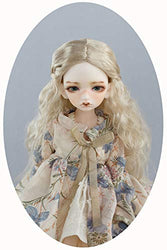 Kuafu 8-9 Inch (20-22cm) 1/3 BJD/SD Doll Wig 1/3 Uncle's Long Curly Hair Wigs Light Blonde