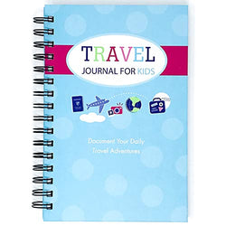 Travel Journal for Kids- Fun and Easy Way to Document Several Childhood Vacations in One Journal (Blue)
