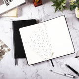 3 Pack Dotted Grid Notebook/Journal - Dot Grid Hard Cover Notebook, Premium Thick Paper with Premium Inner Pocket, Smooth Faux Leather, 5" x 8.25", Black