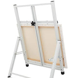 Bob Ross 2-in-1 Studio Easel - As Seen on Netflix Metal Easel Four Legged Tabletop Easel - White