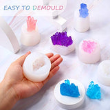 8 Pieces Resin Crystal Molds Crystal Cluster Silicone Molds Quartz Rock Resin Mould Epoxy Resin Casting Mold Druzy Gem Mold for Fondant Cake Decoration Polymer Clay DIY Craft, 8 Styles