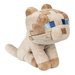 JINX Minecraft Happy Explorer Ragdoll Cat Plush Stuffed Toy, Brown, 5.5" Tall