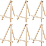 MEEDEN 9.4 Inch Pine Wood Easel, Display Tripod Easel for Weddings Parties Photo Dispaly Card Holder Stand, 6Pack