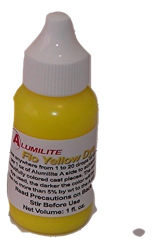Alumilite Colorant Single Color Liquid Pigment Dye Florescent Yellow 1 fl oz for Crafts and More