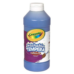 Crayola BIN311542BN Artista II Washable Liquid Tempera Paint, Blue, 16 oz. Bottles, Pack of 6