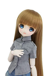 Petite Marie Japan for 1/4 Doll 16 inch 40cm MDD (Mini Dollfie Dream) BJD Shirt with Shoulder Epaulets Short Sleeve (Gray) [No.0093] Clothes Only not Include Doll